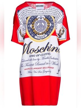 MOSCHINO® x BUDWEISER® T-shirt Mini Dress | Size 8